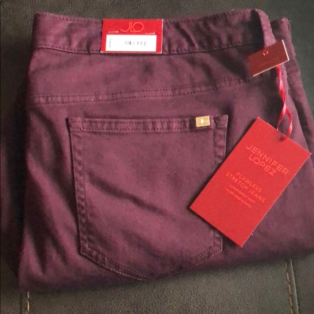 Jennifer Lopez Plus 20WS Maroon Jeggings Jeans